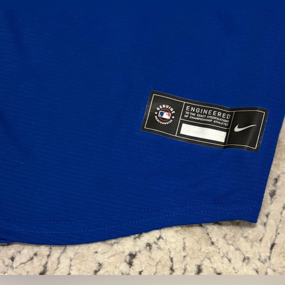 Nike Authentic Los Angeles Dodgers Clayton Kershaw #22 Blue Jersey Men’s Sz: XL - Picture 4 of 6